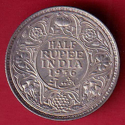 British India king geoge v 1936 HALF Rupee silver coin – FC7285