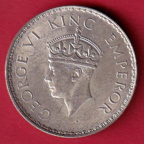 BRITISH INDIA 1941 BOMBAY MINT one RUPEE SILVER COIN – FC7290 - Image 2