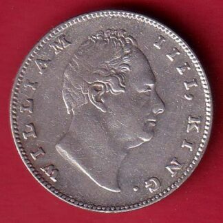 “LUSTER CONDITION” EAST INDIA COMPANY 1835 WILLIAM IIII KING GEORGE ONE RUPEE SILVER COI  – FC7298