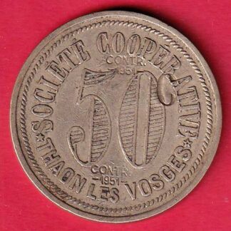 SCARE: Francia BON POUR CINQUANTE FRANCS 1951 50 CONTR SOCIETE COOPERATIVE THAON LES VOSGEL – FC7398