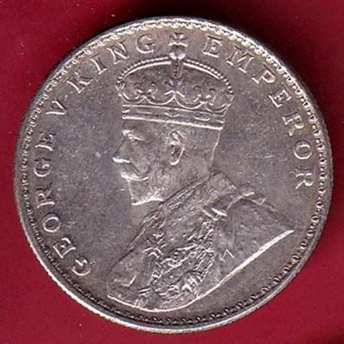"UNC" British India 1919 George v One Rupee Silver coin – FC7732