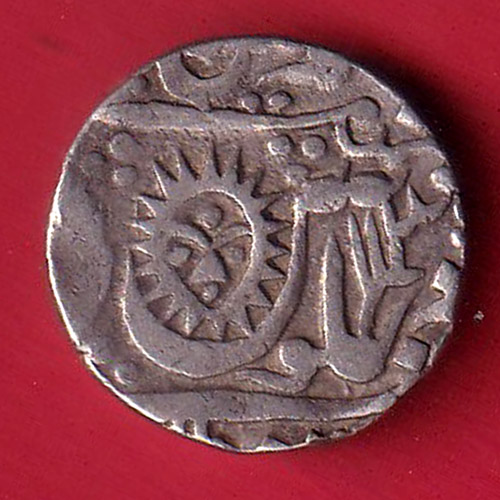 INDORE STATE SUN FACE 1286 INO SHAH ALAM II MALHAR RAO ONE RUPEE COIN - FC7801