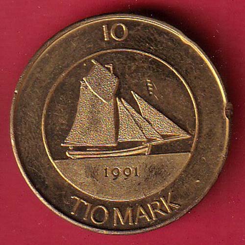 Finland 10 Markkaa Aland 1991 tio deler tio mark-F8769