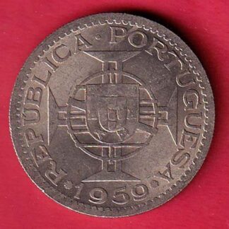 PORTUGUESE INDIA GOA 1 CENTAVOS 1959 COIN- F8819