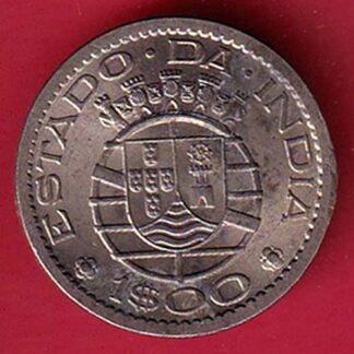 PORTUGUESE INDIA GOA 1 ESCUDO 1959 COIN:- F8847