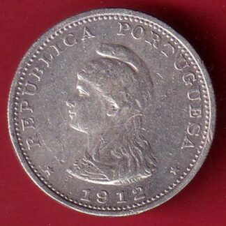 Portuguese India Uma rupee 1912 BEAUTIFUL SILVER COIN  – F8848