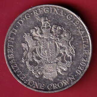WORLD COIN : H.D.G REGINA GIBRALTAR 2020 ONE CROWN– F8857