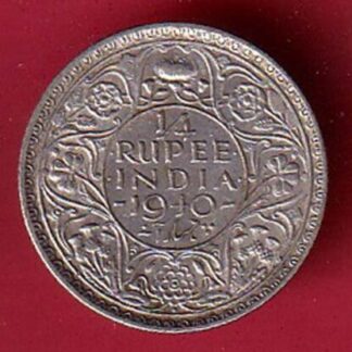 BRITISH INDIA 1940 BOMBAY MINT GEORGE VI ONE RUPEE BEAUTIFUL SILVER COIN– F8860