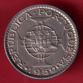 PORTUGUESE INDIA GOA 1 ESCUDO 1959 COIN– F8866