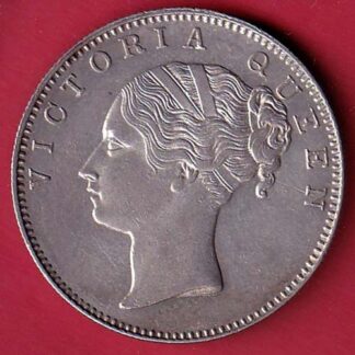 “LUSTER CONDITION” EAST INDIA COMPANY 1840 CONTINIOUS LEGEND VICTORIA QUEEN 1 RUPEE SILVER COIN  – FC7484