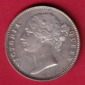 EAST INDIA COMPANY 1840 DIVIDED LEGEND VICTORIA QUEEN 1 RUPEE SILVER COIN– FC7598
