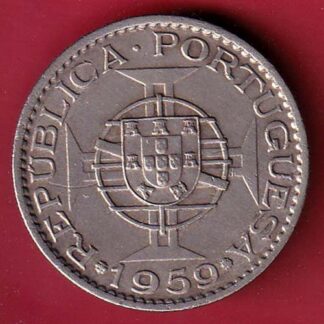 Portuguese india 6 Escudos 1959 coin – FC7637