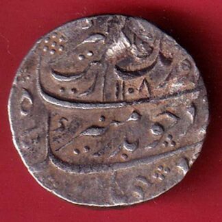 Mughals Aurangzeb bareli mint One rupee beautiful silver coin   – FC7640