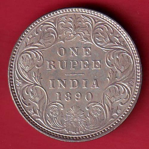 British india 1901 victoria empress one rupee scarce silver coin– FC7760 - Image 2