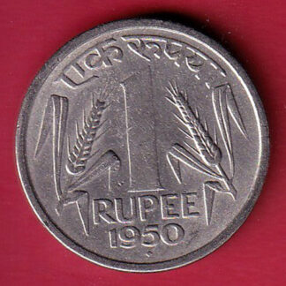 Government of India 1950 one rupee coin-F8784