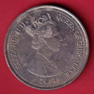 elizabeth ii queen of zibraltar 2014 one crown- F8813
