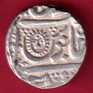 INDORE STATE SUN FACE INO SHAH ALAM II MALHAR RAO ONE RUPEE COIN –FC7621