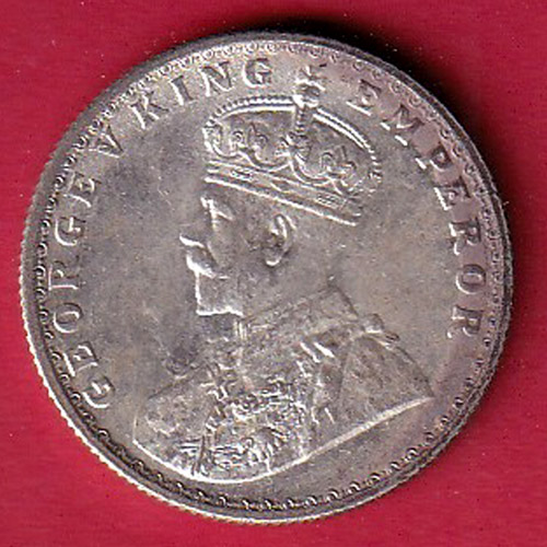 UNC British India George v king 1919 Half rupee beautiful silver coin – FC7708 - Image 2
