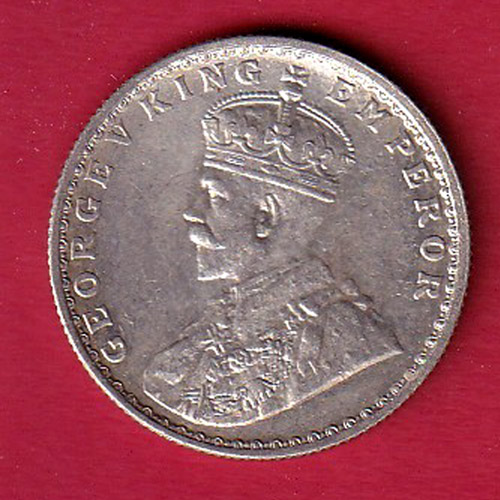 UNC British India George v king 1917 Half rupee beautiful silver coin – FC7711 - Image 2