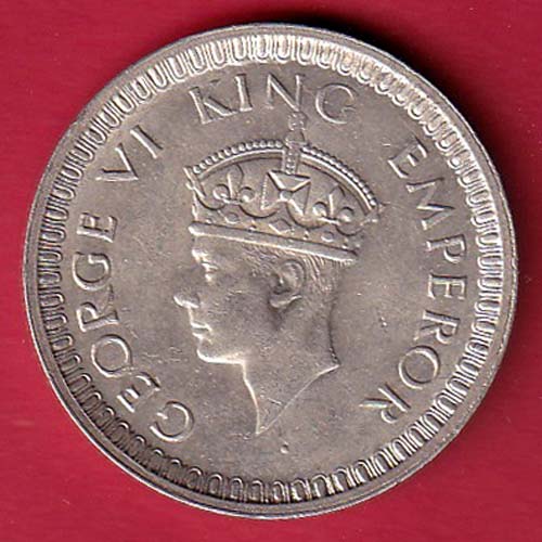 BRITISH INDIA 1942 BOMBAY MINT GEORGE VI ONE RUPEE BEAUTIFUL SILVER COIN – FC7715 - Image 2