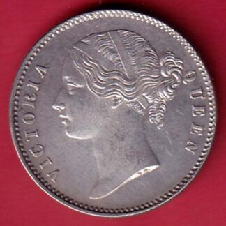 EAST INDIA COMPANY 1840 DIVIDED LEGEND VICTORIA QUEEN ONE RUPEE SILVER COIN  - FC7792
