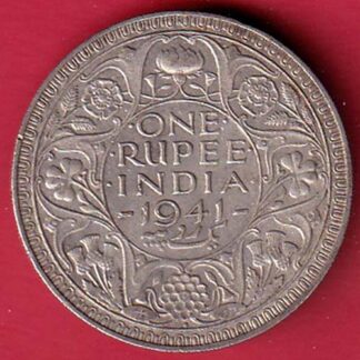 BRITISH INDIA 1941 BOMBAY MINT one RUPEE SILVER COIN – FC7824