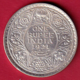 "luster condition" british india 1921 bombay mint one rupee beautiful silver coin– FC7966