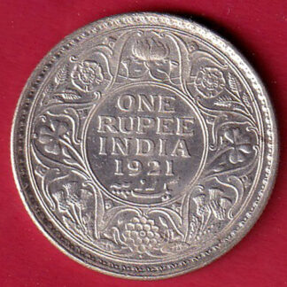 "luster condition" british india 1921 bombay mint one rupee beautiful silver coin– FC7967