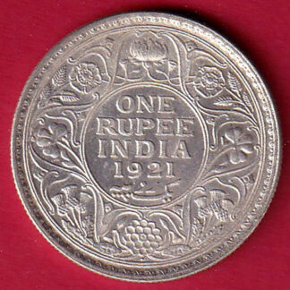 "luster condition" british india 1921 bombay mint one rupee beautiful silver coin– FC7968