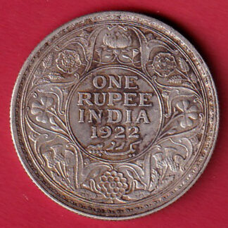 british india 1922 bombay mint one rupee beautiful silver coin– FC7973
