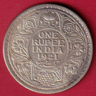 british india 1921 bombay mint one rupee beautiful silver coin – FC7974
