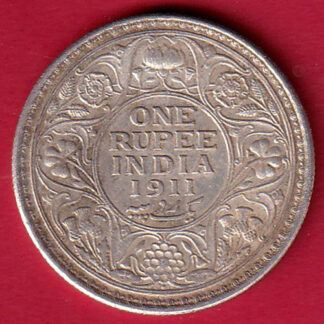 British India 1911 George v one Rupee silver coin– FC7975