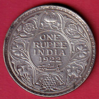 british india 1922 bombay mint one rupee beautiful silver coin– FC7976