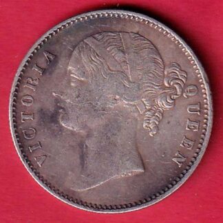 EAST INDIA COMPANY 1840 CONTINIOUS LEGEND VICTORIA QUEEN ONE RUPEE SILVER COIN– F8971