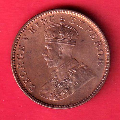 BRITISH INDIA 1933 ONE QURTER ANNA GEORGE VI COPPER COIN-F9047 - Image 2