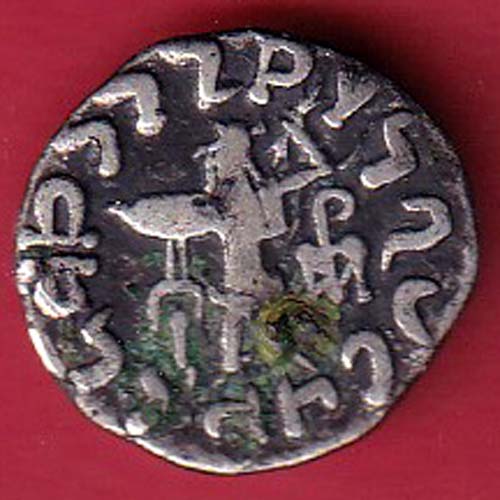 Indo-Greek Kingdom Apollodotus II 1 Drachma SILVER coin-:-F9052 - Image 2