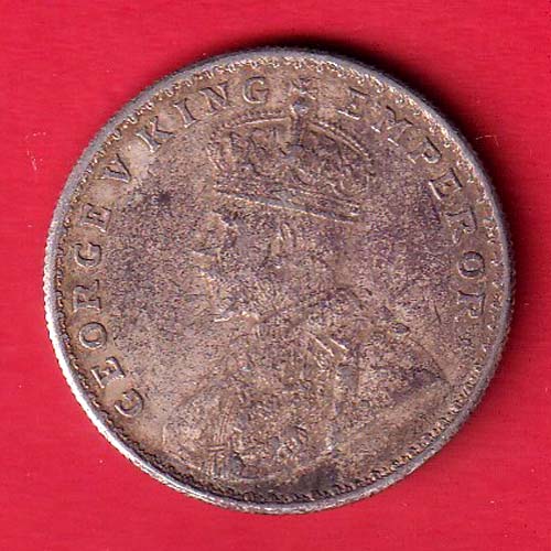 British India 1916 Bombay mint George V one Rupee Silver Coin -F9066 - Image 2