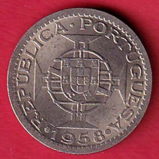 PORTUGUESE INDIA GOA 60 ESCUDO 1958 COIN-F9084