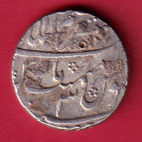 MUGHALS BAHADUR SHAH AZIMABAD MINT ONE RUPEE RARE SILVER COIN-F9098 - Image 2