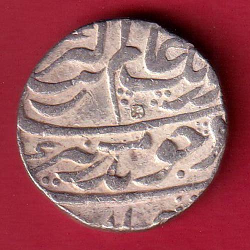 mughals ry 47 aurangzeb lucknow mint one rupee beautiful silver coin-F9100