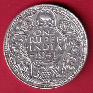 "LUSTER CONDITION" BRITISH INDIA 1941 BOMBAY MINT one RUPEE SILVER COIN   :- FC7835