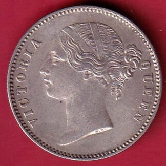 EAST INDIA COMPANY 1840 DIVIDED LEGEND VICTORIA QUEEN ONE RUPEE SILVER COIN- FC7849
