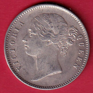 EAST INDIA COMPANY 1840 DIVIDED LEGEND VICTORIA QUEEN ONE RUPEE SILVER COIN :- FC7891