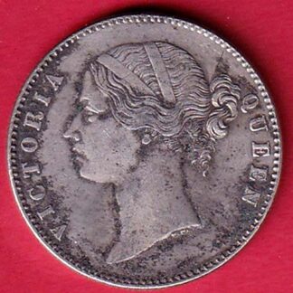 EAST INDIA COMPANY 1840 DIVIDED LEGEND VICTORIA QUEEN ONE RUPEE SILVER COIN :- FC7893