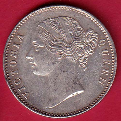 EAST INDIA COMPANY 1840 DIVIDED LEGEND VICTORIA QUEEN ONE RUPEE SILVER COIN :- FC7894