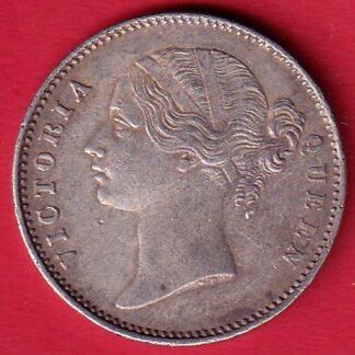 EAST INDIA COMPANY 1840 DIVIDED LEGEND VICTORIA QUEEN ONE RUPEE SILVER COIN :- FC7897