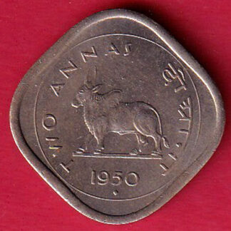 "UNC' republic india 1950 two annas coin  :- FC7924