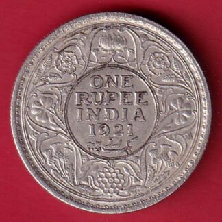 british india 1921 bombay mint one rupee beautiful silver coin  :- FC7948