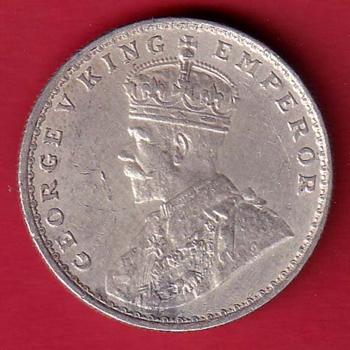 british india 1921 bombay mint one rupee beautiful silver coin :- FC7948 - Image 2