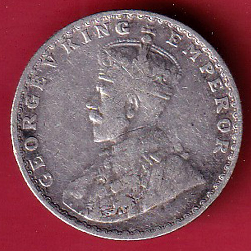 BRITISH INDIA BOMBAY MINT 1925 GEORGE V HALF RUPEE BEA1UTIFUL SILVER COIN – FC7963 - Image 2